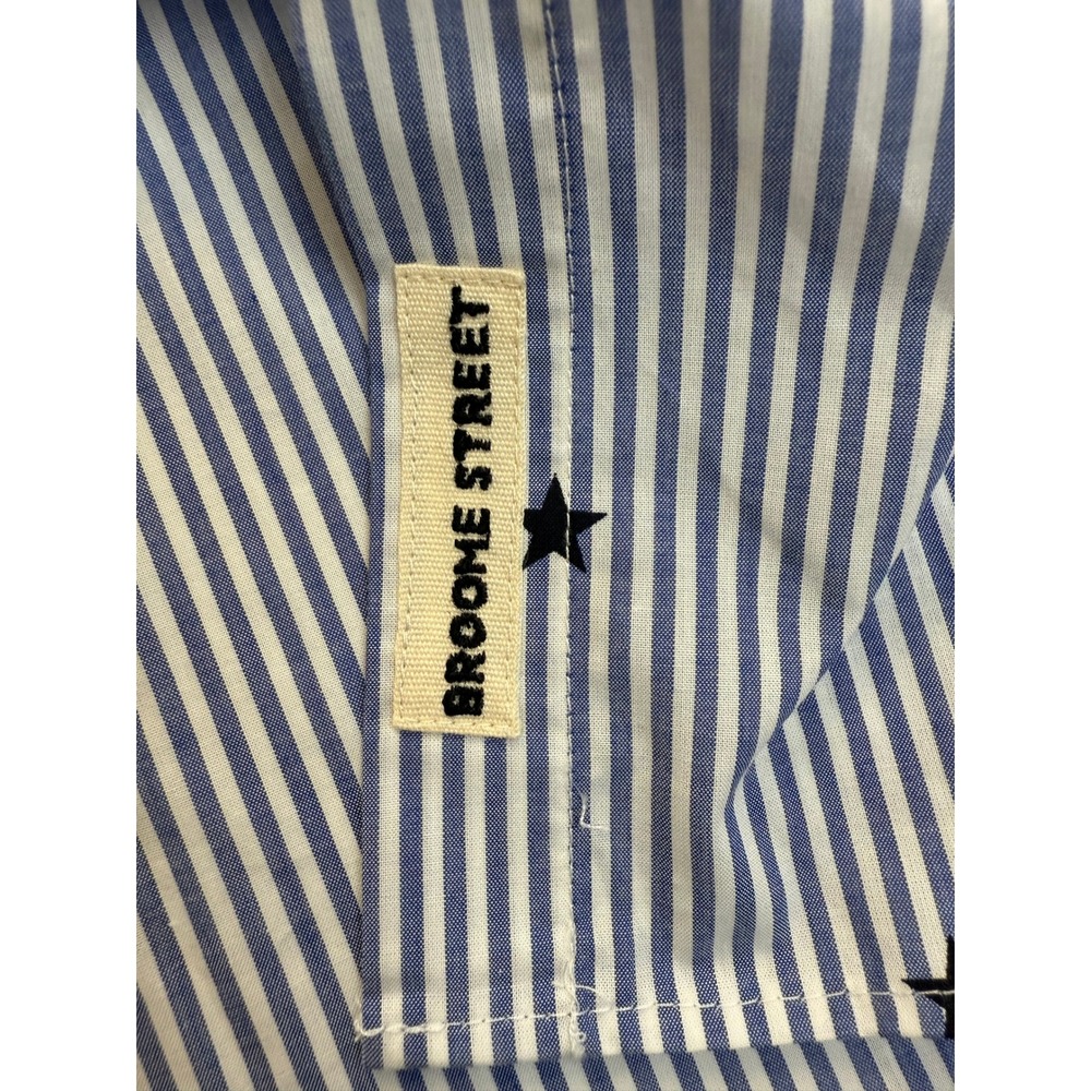 Kate Spade x Broome Street Blue Striped Stars Ruffle Womens Medium NEW Sample - Picture 5 of 12